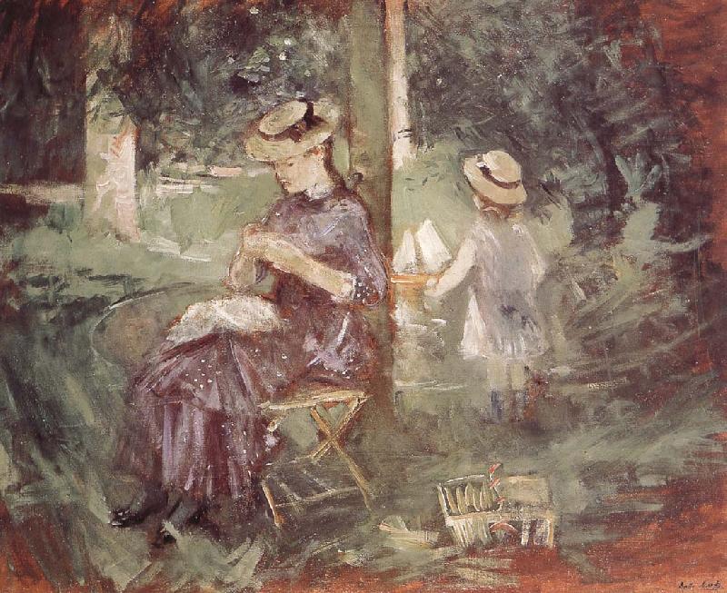 Berthe Morisot The mother and her son in the garden oil painting image